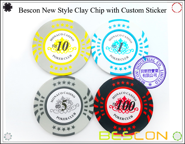 Bescon New Style Clay Chip with Custom Sticker-3 Bescon New Style Clay Chip with Custom Sticker-3