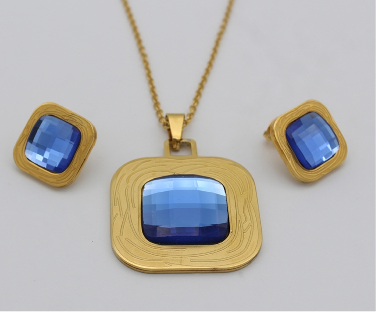 レディースネックレスとイヤリングクリスタルジュエリーセット Ladies Necklace And Earring Crystal Jewelry sets