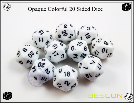Opaque Colorful 20 Sided Dice-7 Opaque Colorful 20 Sided Dice-7