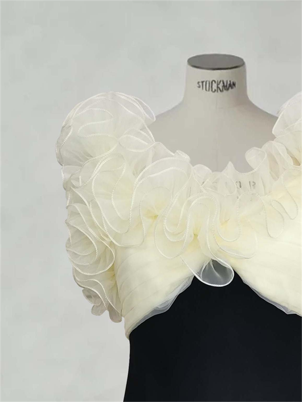 Off White Organza Ruffle Mini Dress Off White Organza Ruffle Mini Dress