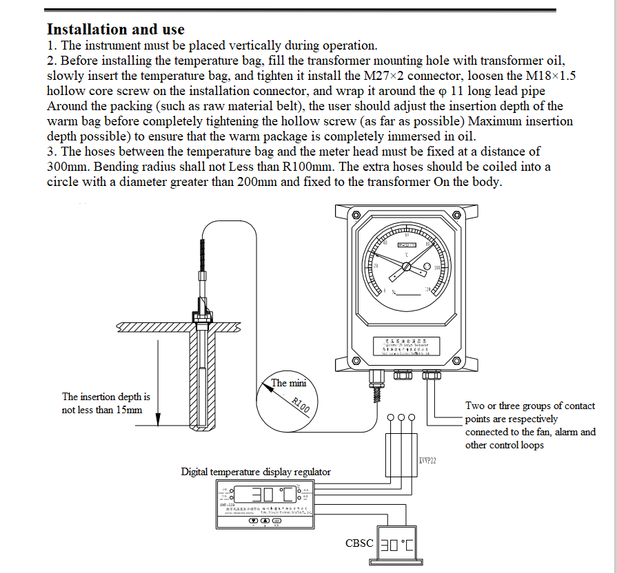 Oil Type Transformer Temperature Controller