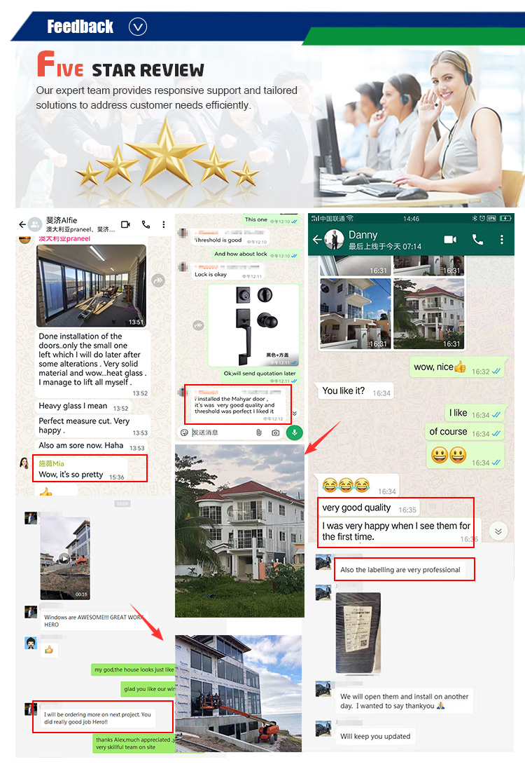 JBD HOME five-star customer feedback — real WhatsApp & chat reviews from global buyers praising aluminum door quality, professional installation, responsive support, and repeat orders across USA, Australia, Jamaica and more. JBD HOME five-star customer feedback — real WhatsApp & chat reviews from global buyers praising aluminum door quality, professional installation, responsive support, and repeat orders across USA, Australia, Jamaica and more.