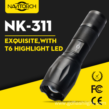 800 lumens tactical police cree xml t6 zoomable 18650 flashlight nk