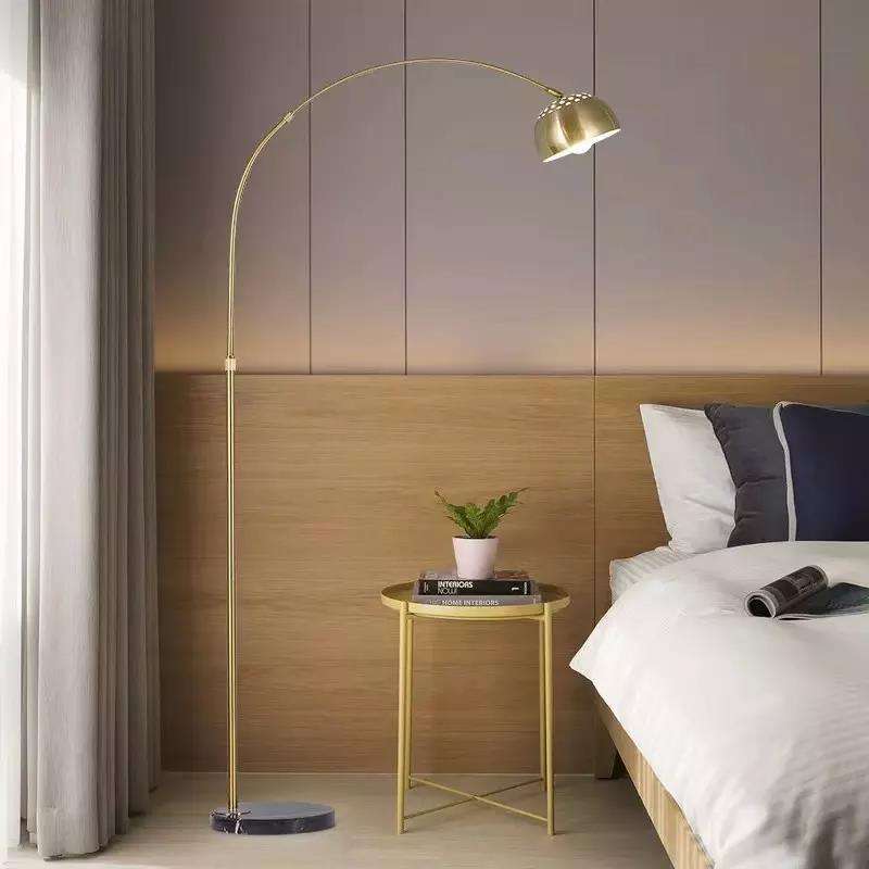 Elegant-Gold-Reading-Lamp-with-Adjustable-Pole Elegant-Gold-Reading-Lamp-with-Adjustable-Pole
