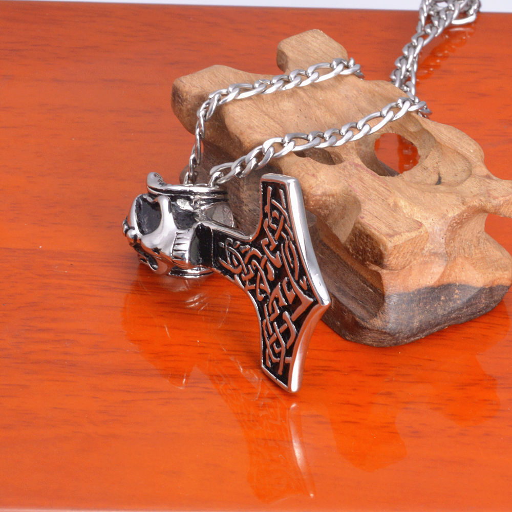 カスタムステンレス鋼キャスティングネックレススカルヘッドペンダント Custom Stainless Steel Casting Necklace Skull Head Pendant