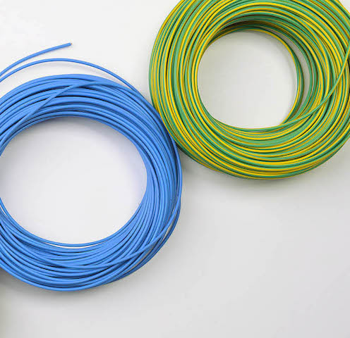 Xlpvc cable aislado azul amarillo verde tira Xlpvc Insulated Wire Blue Yellow Green Strip