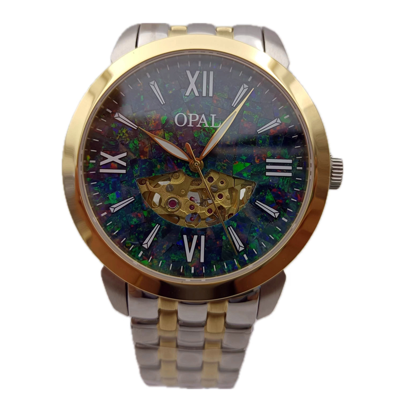 Silver and Gold Watch with opal Silver and Gold Watch with opal