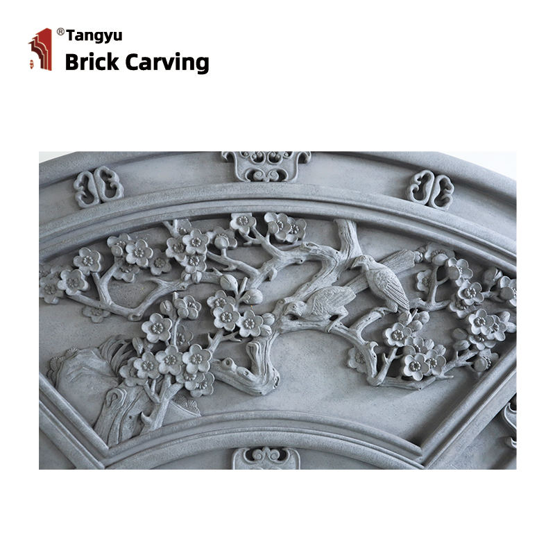 Plum blossom pattern brick carving Plum blossom pattern brick carving