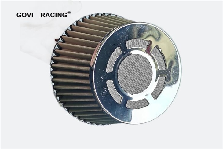 6inch Neck PU Bottom Car Air Filter With Stainless Steel4 6inch Neck PU Bottom Car Air Filter With Stainless Steel4