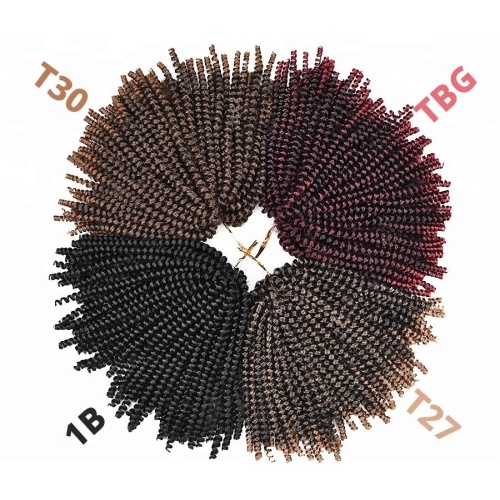 Ombre Synthetic Crochet Braid Spring Twist Hai Extension Supplier, Supply Various Ombre Synthetic Crochet Braid Spring Twist Hai Extension of High Quality