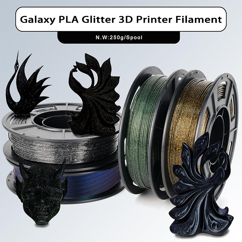 Shiny Glitter PLA Filament 1.75mm Galaxy Black Shiny Glitter PLA Filament 1.75mm Galaxy Black