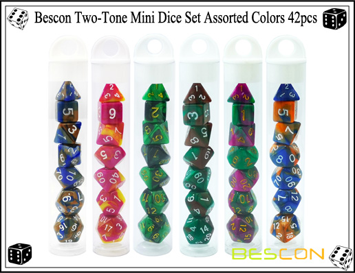 Наборы мини кубиков 42шт-1 Mini Dice Sets 42pcs-1