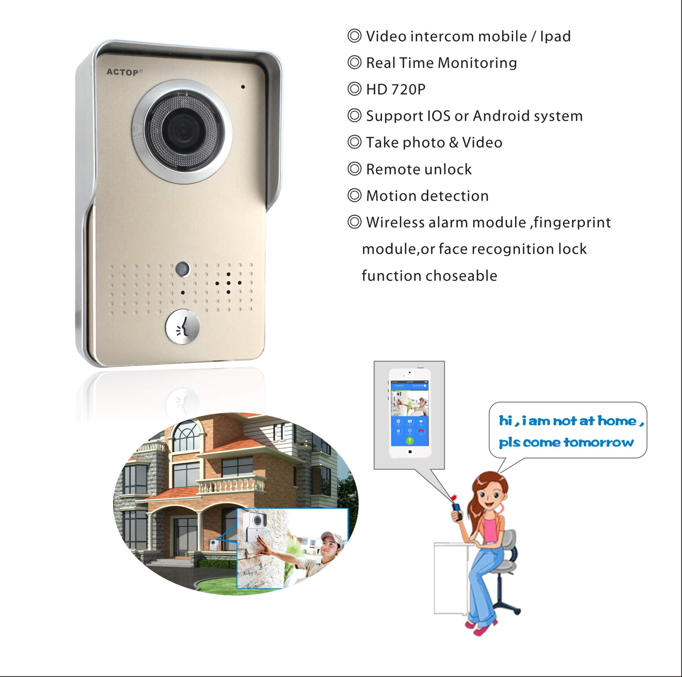 Умная камера дверного звонка Smart Doorbell Camera