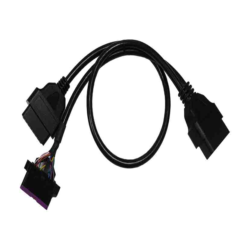 OBDII 16Pin Male to Two Female Y-Cable Adapter OBDII 16Pin Male to Two Female Y-Cable Adapter