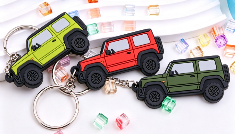 Custom 2D Soft PVC Car Keychain Custom 2D Soft PVC Car Keychain