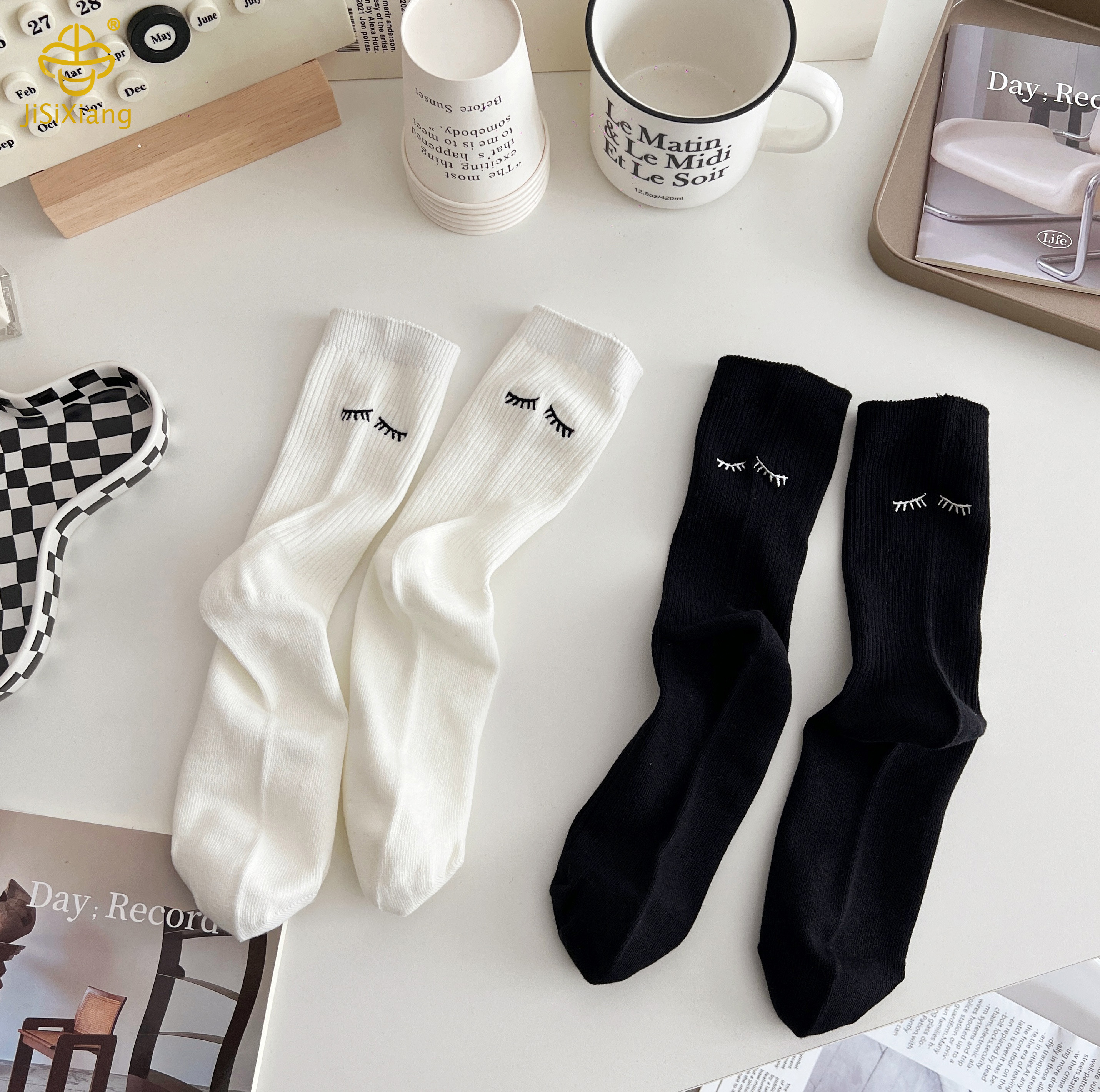 Korean embroidered eyelash socks Korean embroidered eyelash socks
