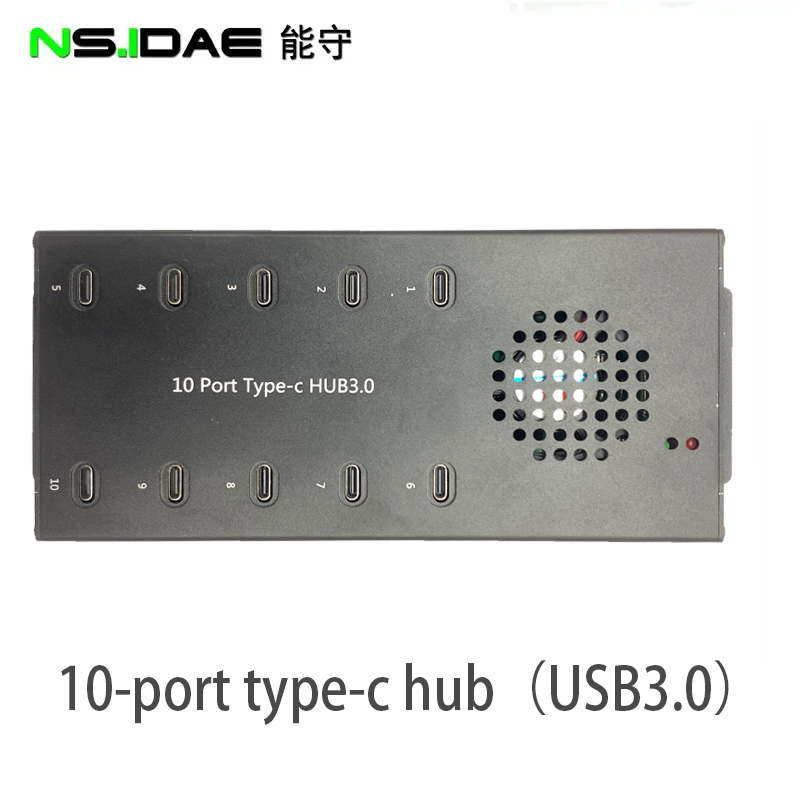 Flat shot display -10 port USB-C hub Flat shot display -10 port USB-C hub