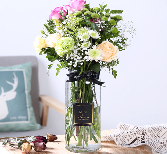 Transparente Glasvase Transparent glass vase
