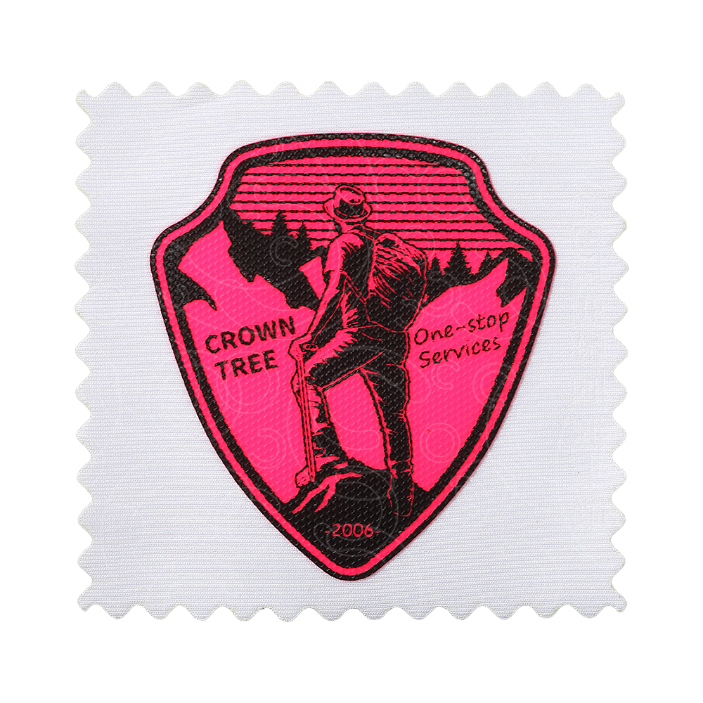 Two-color engraved film heat transfer label Two-color engraved film heat transfer label