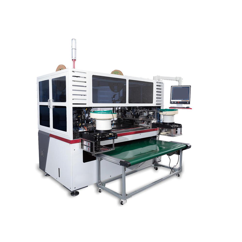 1802 Fully Automatic Double-End Punching and End-Wearing Plastic Shell Machine 1802 Fully Automatic Double-End Punching and End-Wearing Plastic Shell Machine