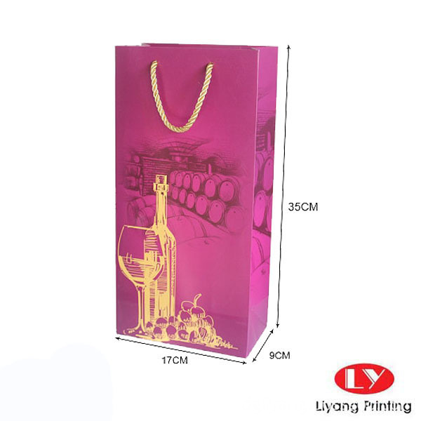 dois tamanho do saco de embalagem de vinho two packing wine bag size