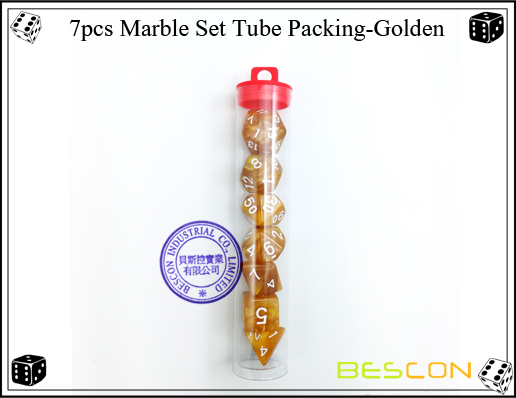 7pcs Marmor Set Tube Verpackung-Golden-2 7pcs Marble Set Tube Packing-Golden-2