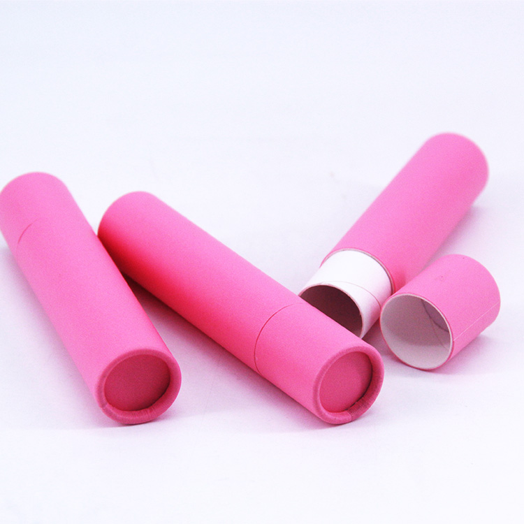 Pink cosmetics paper tube packaging Pink cosmetics paper tube packaging