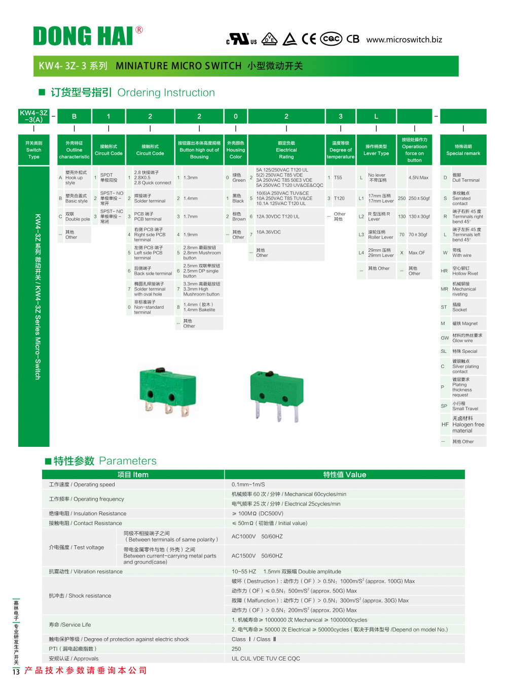 Микропереключатель Micro Switch