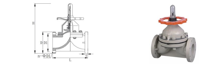 pph diaphragm valve model RPV112