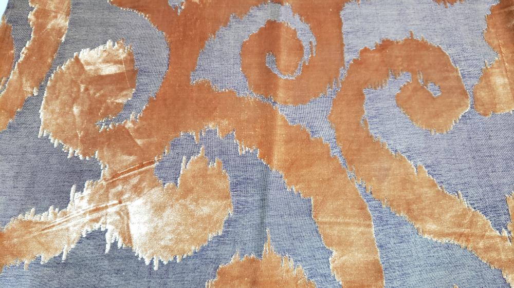 Jacquard Sofa Fabric Orange Detail Jacquard Sofa Fabric Orange Detail