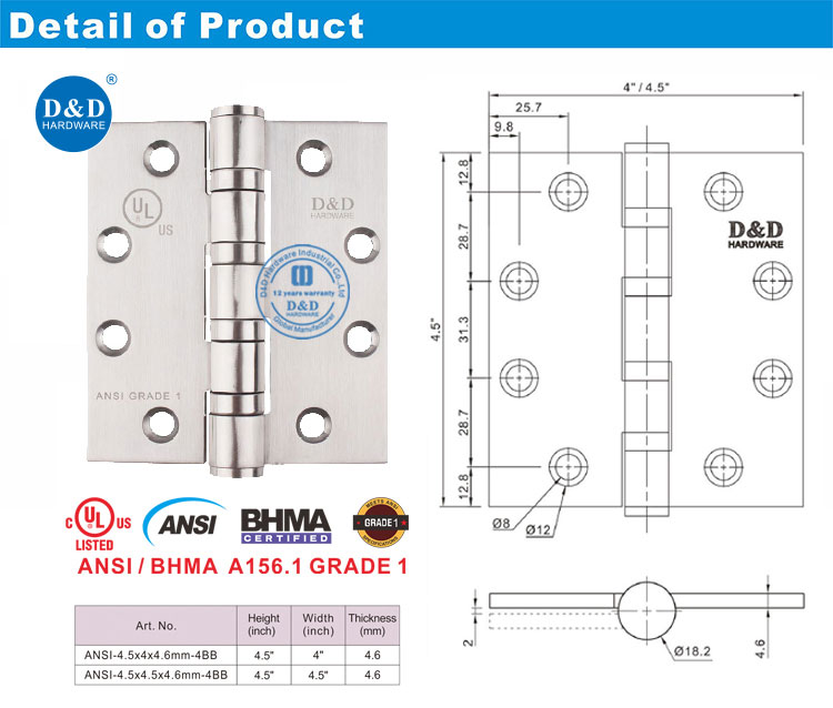 BHMA door hinge BHMA door hinge