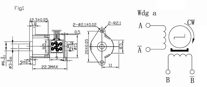 2 phase small PM stepper motors with permanent magents for Fax machine