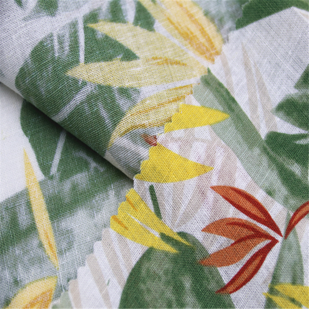 Tecido entrelaçado de linho e algodão Linen and Cotton Interweave Fabric
