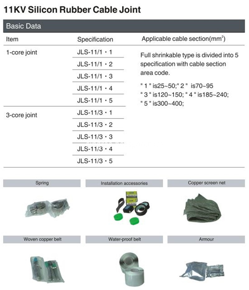 joint de câble en caoutchouc de silicium silicon rubber cable joint