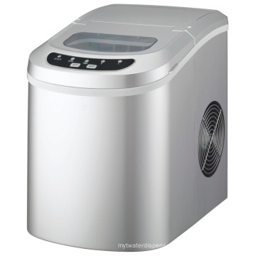 Compact Portable Silver Ice Maker Countertop Ice Cube Maker