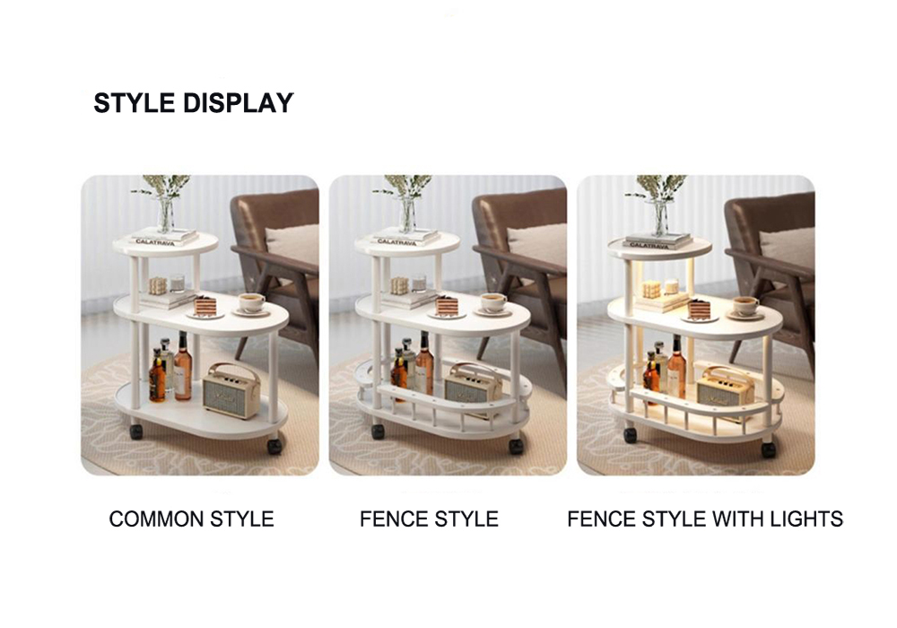 Compact Wheeled Side Table with Storage Compact Wheeled Side Table with Storage