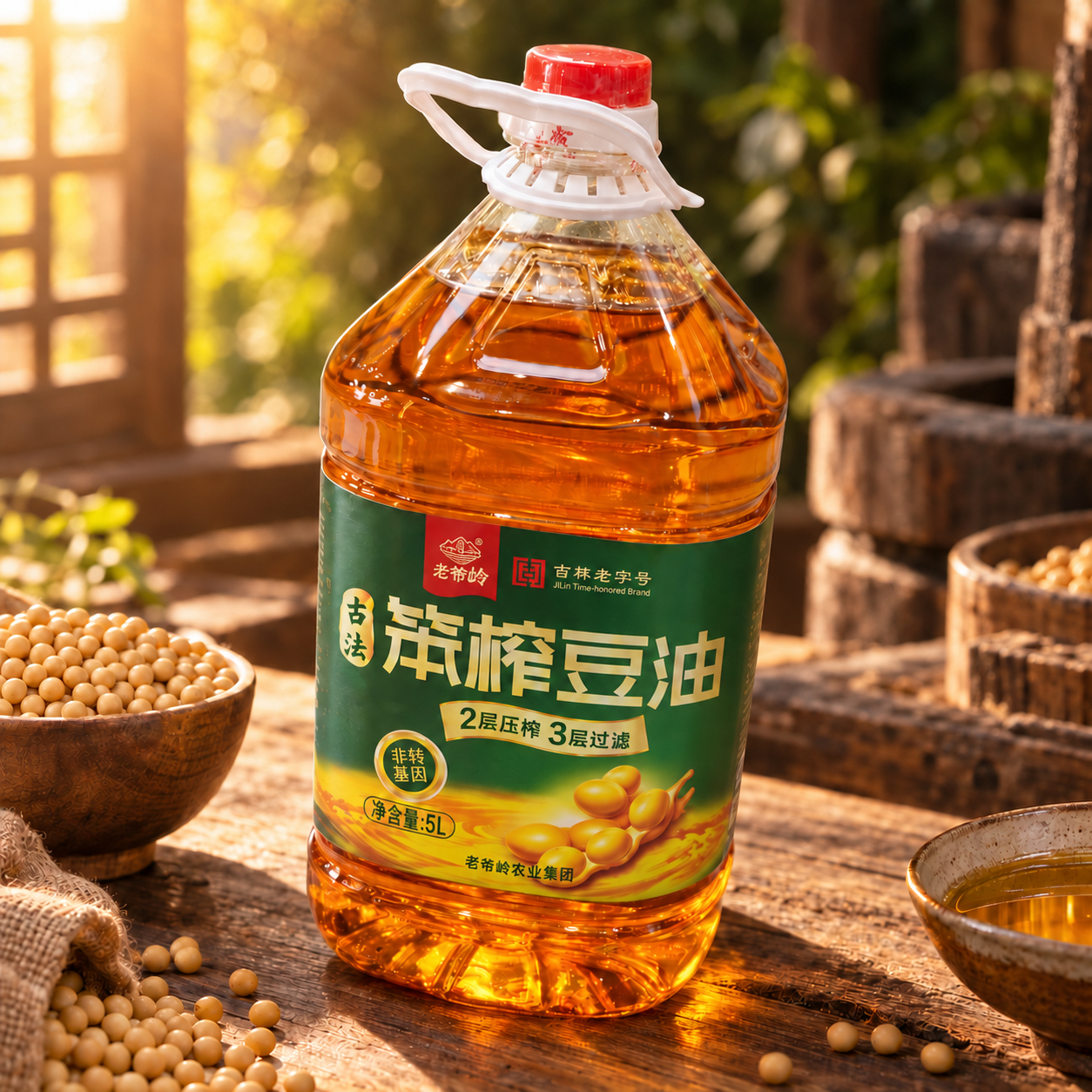 Traditional method of pressing soybean oil4 Traditional method of pressing soybean oil4