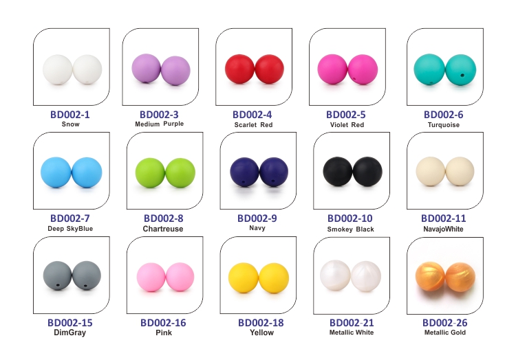 15mm Silikonperlen 15mm silicone beads