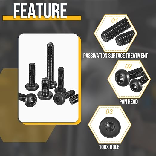 Black machine screw pan head carbon Black machine screw pan head carbon