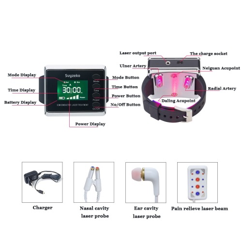 Portable diabetes cure low level laser therapy watch for Sale, Portable diabetes cure low level laser therapy watch wholesale From China