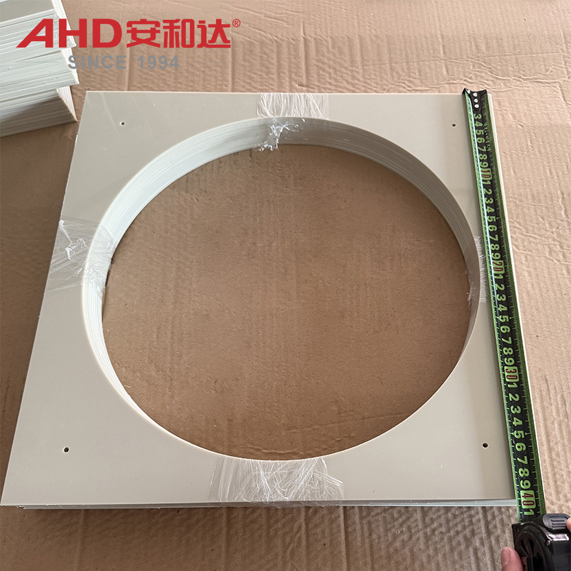 4mm Machined from PP Plate Square PP Plastic Flange Spacer Plate 4mm Machined from PP Plate Square PP Plastic Flange Spacer Plate