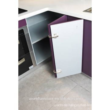 China Moderne Italienische Lila Hochglanz Lack Kuche Schrank