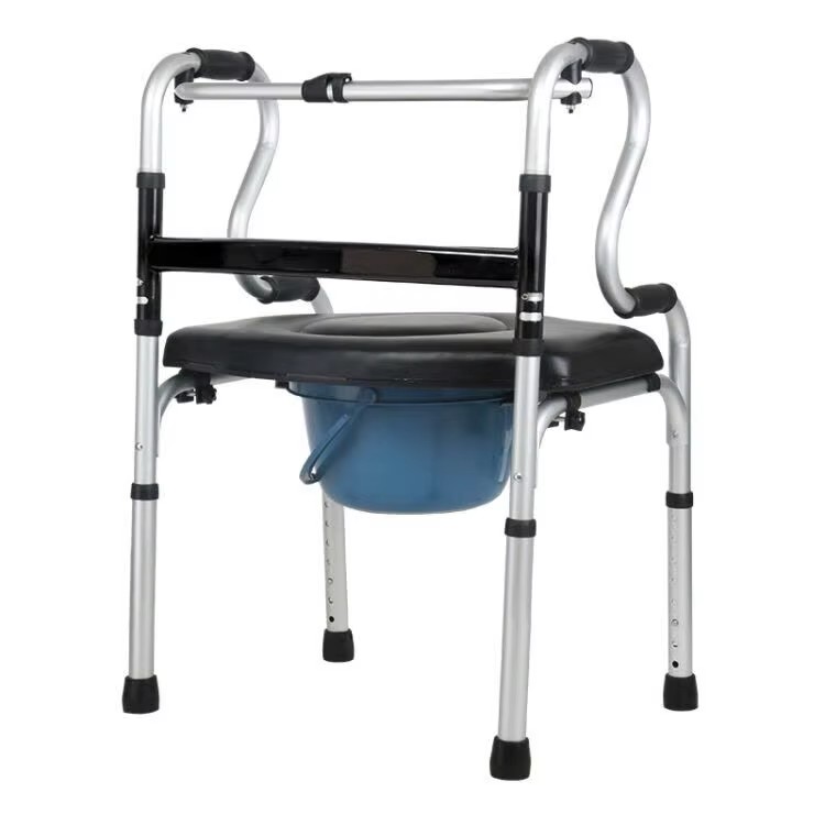 with Bed Pan Mobilizable Lightweight Folding Anti-Slip for Elderly Fracture Patients Disabled Handrail Frame 2 Wheel Walker Aid3 with Bed Pan Mobilizable Lightweight Folding Anti-Slip for Elderly Fracture Patients Disabled Handrail Frame 2 Wheel Walker Aid3