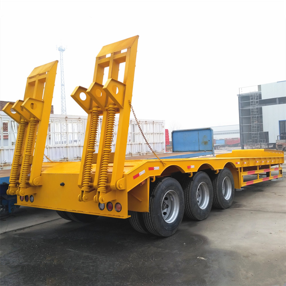 3 Axles 60T Low Bed Semi Trailer