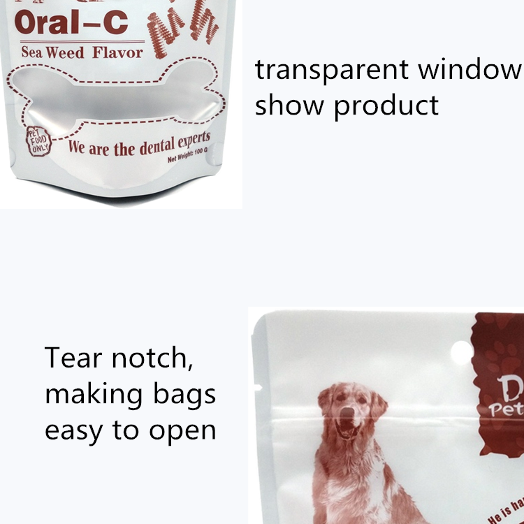Мешки с пищей для животных Food grade recycle pet food training treat bags