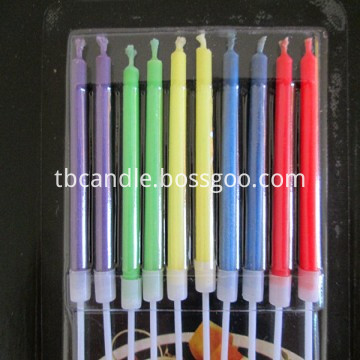 10pcs colored flame cake candle