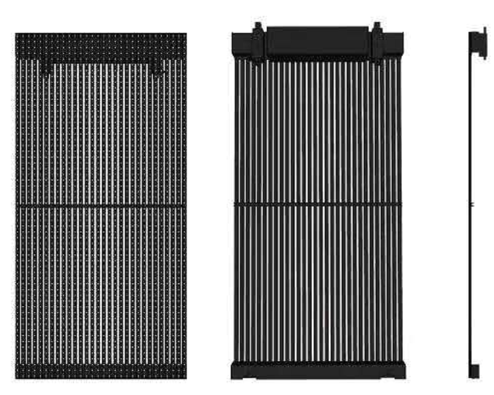led curtain screen cabinet