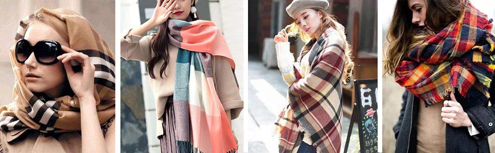 Frauen Tartan Schal Women Tartan Scarf