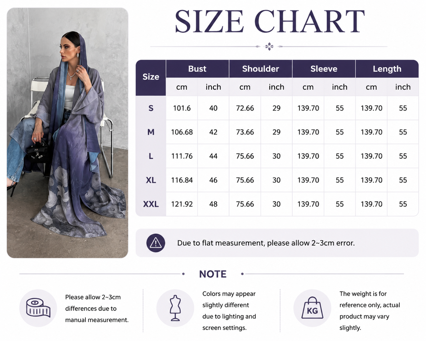 Gradient Printed Chiffon Open Abaya With Matching Hijab Gradient Printed Chiffon Open Abaya With Matching Hijab