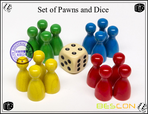 Set of Pawns and Dice Set of Pawns and Dice